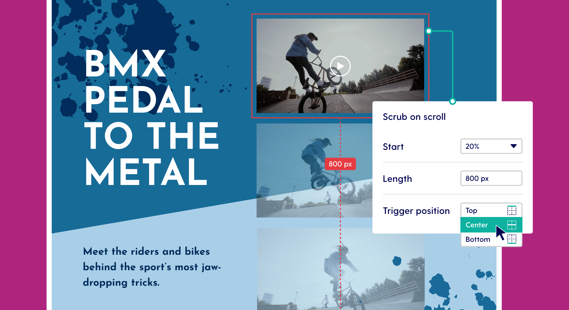 Introducing “scrub on scroll” for video, slideshows, Lottie and more
