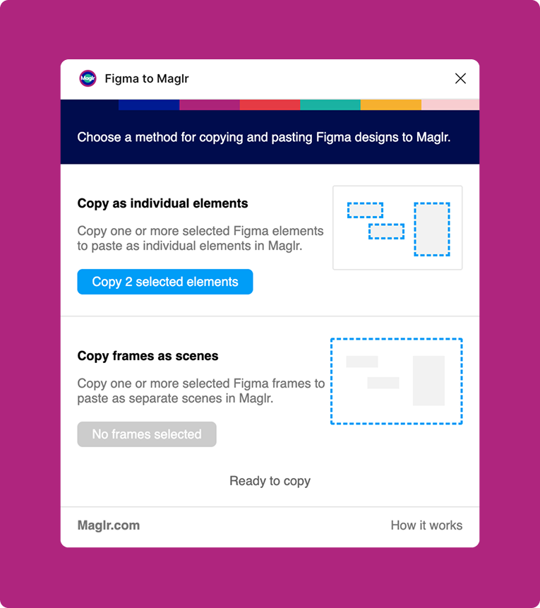 Screenshot of the Figma to Maglr plugin