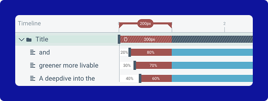 Screenshot of the new timeline