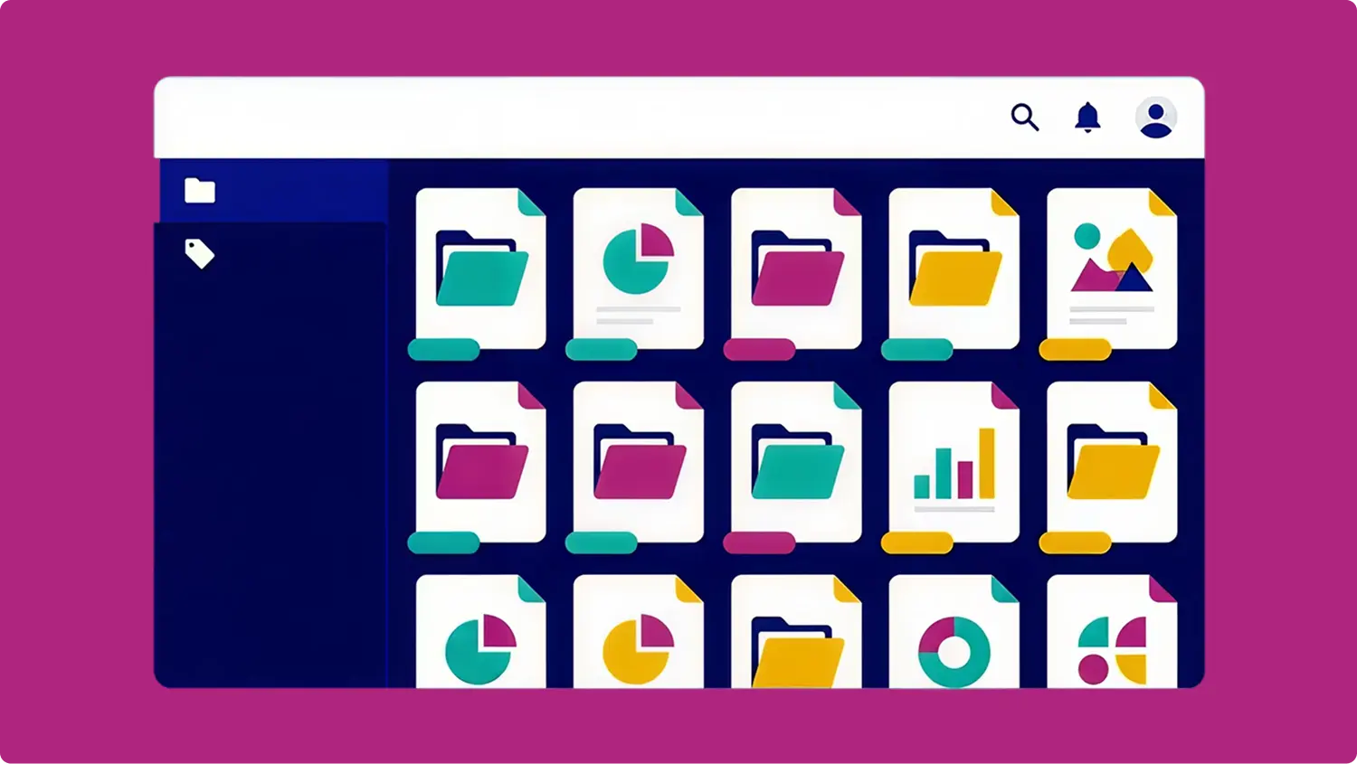 Visual of marketing collateral being managed in one system