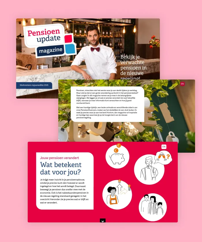 In this magazine, recipients are informed of recent changes coming to their pension structure.