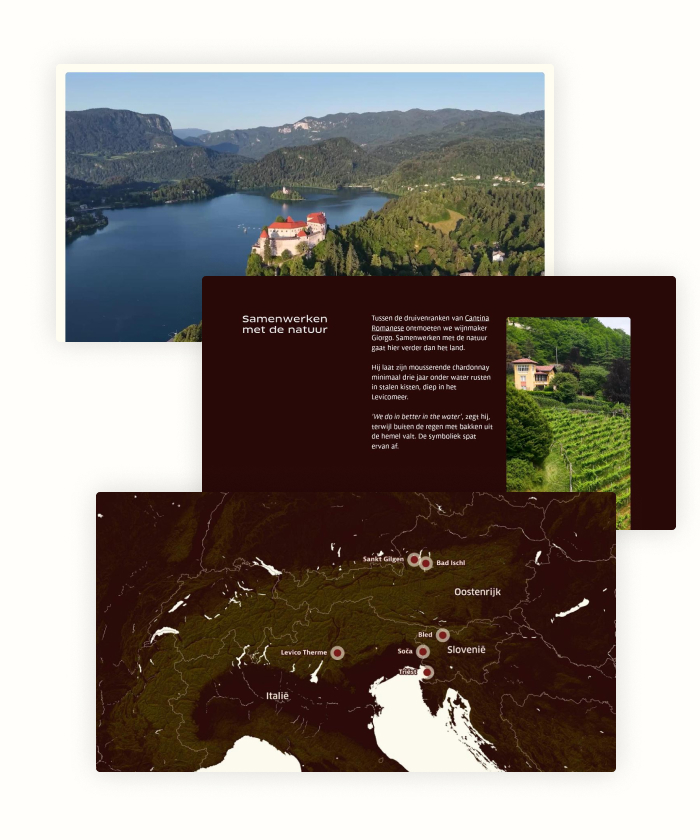 This section of the ANWB magazine top destinations takes you through the Habsburg monarchy. The interactive page shows exactly where you are and offers background information on the particular destinatiion.