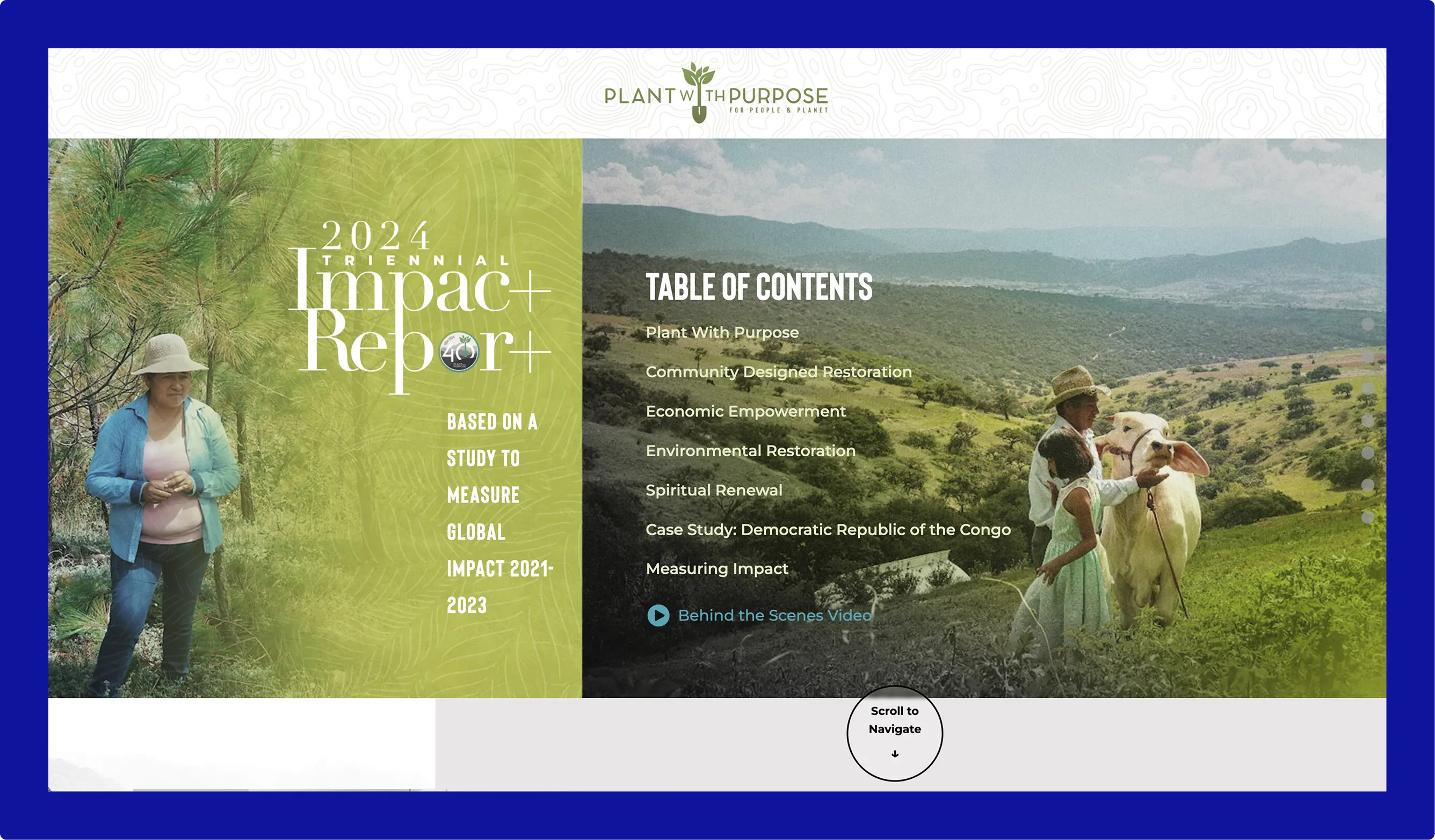 Screenshot of Plant with Purpose report