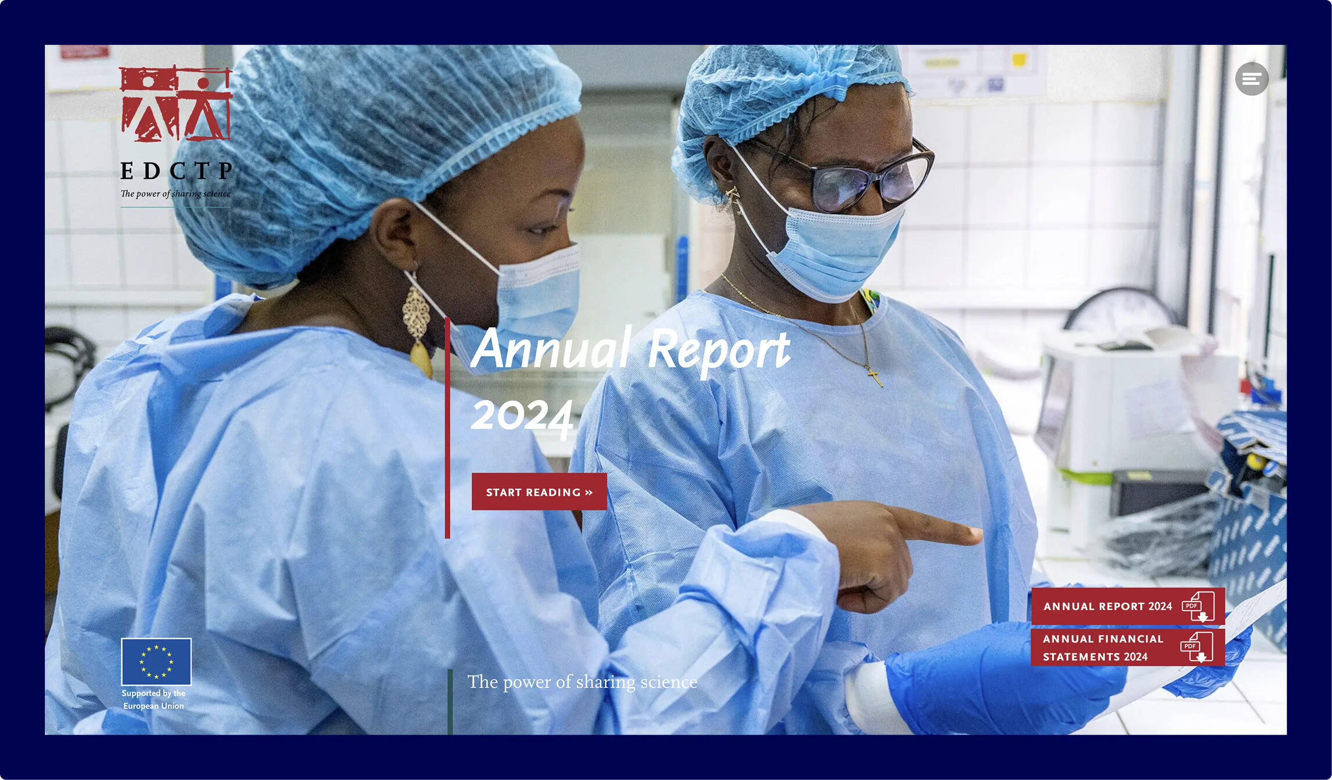 Screenshot of EDCTP report