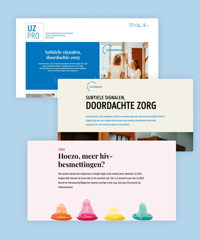 In this quarterly magazine, referring physicians of Ghent University Hospital stay up to date on medical-scientific innovations. Made by JaJa.