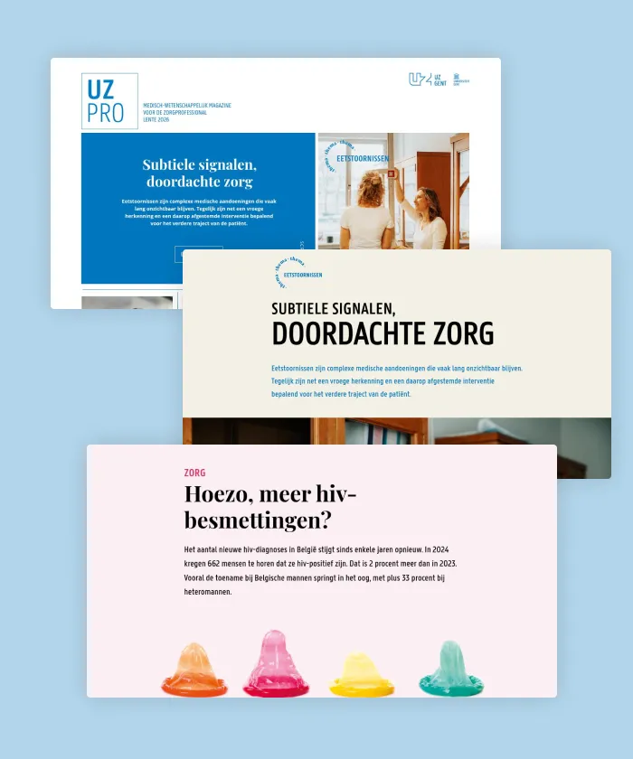 In this quarterly magazine, referring physicians of Ghent University Hospital stay up to date on medical-scientific innovations. Made by JaJa.