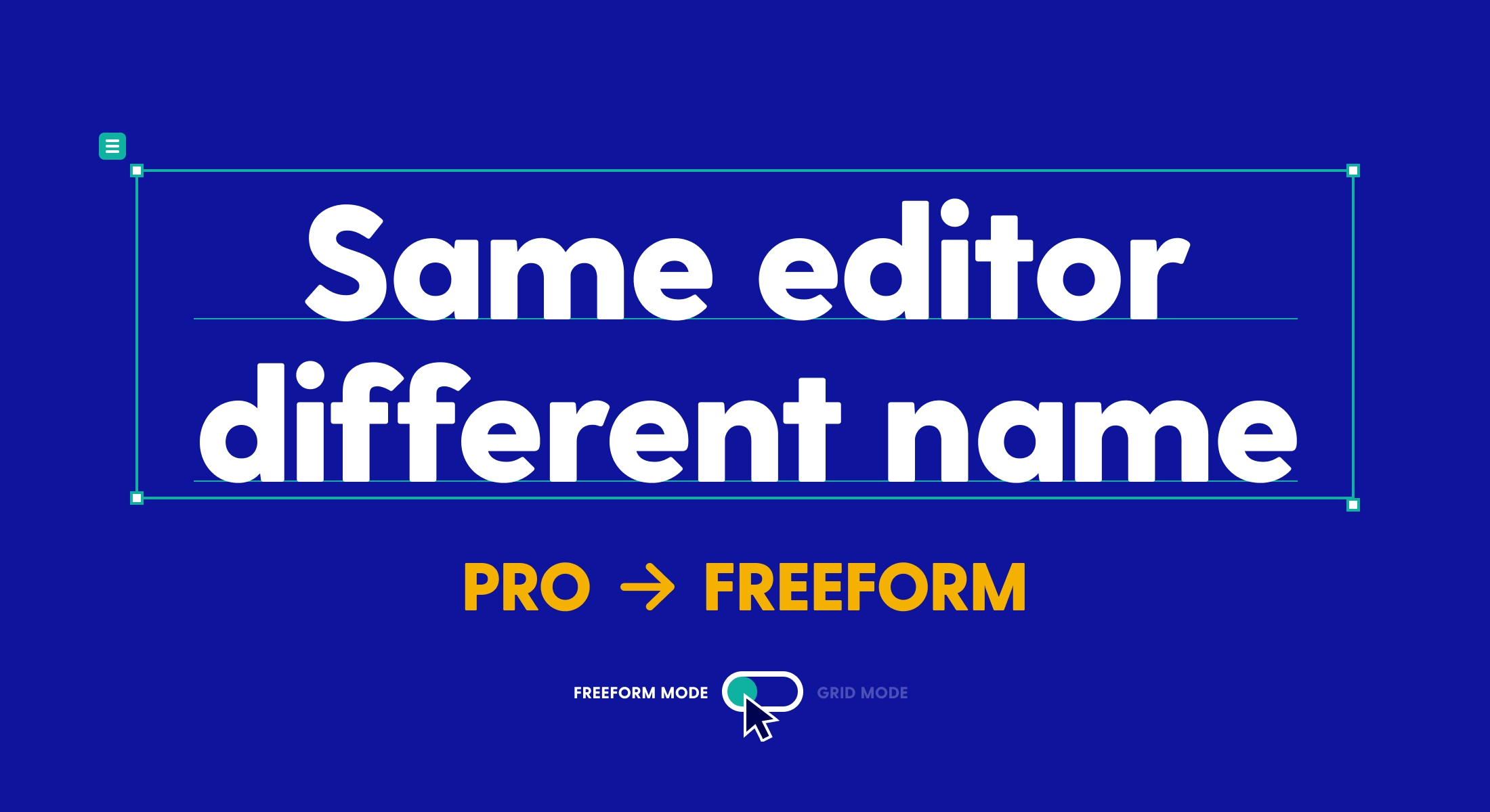 Name change: From "Pro" to "freeform"
