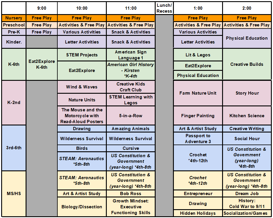 spring 2025 class schedule
