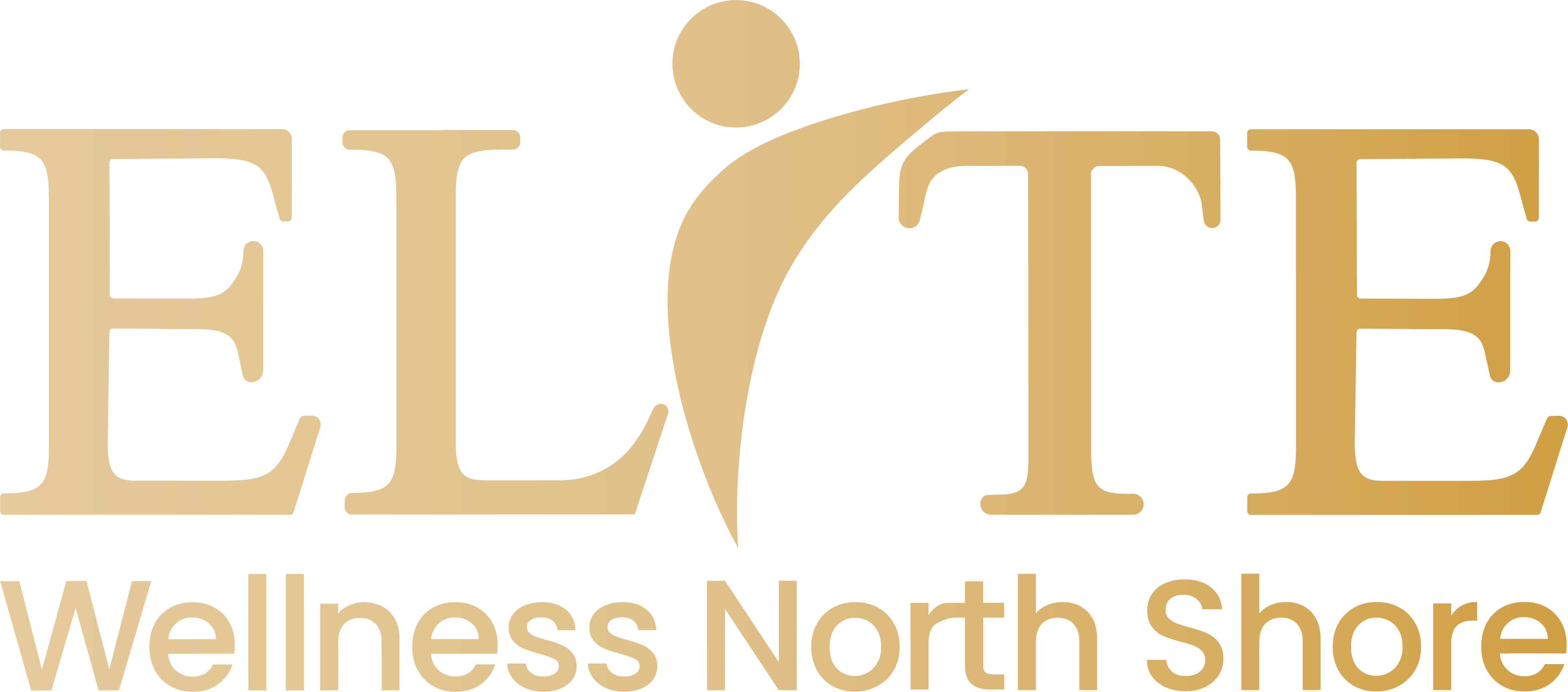 Elevate Wellness North Shore logo with a stylized figure forming the letter I.