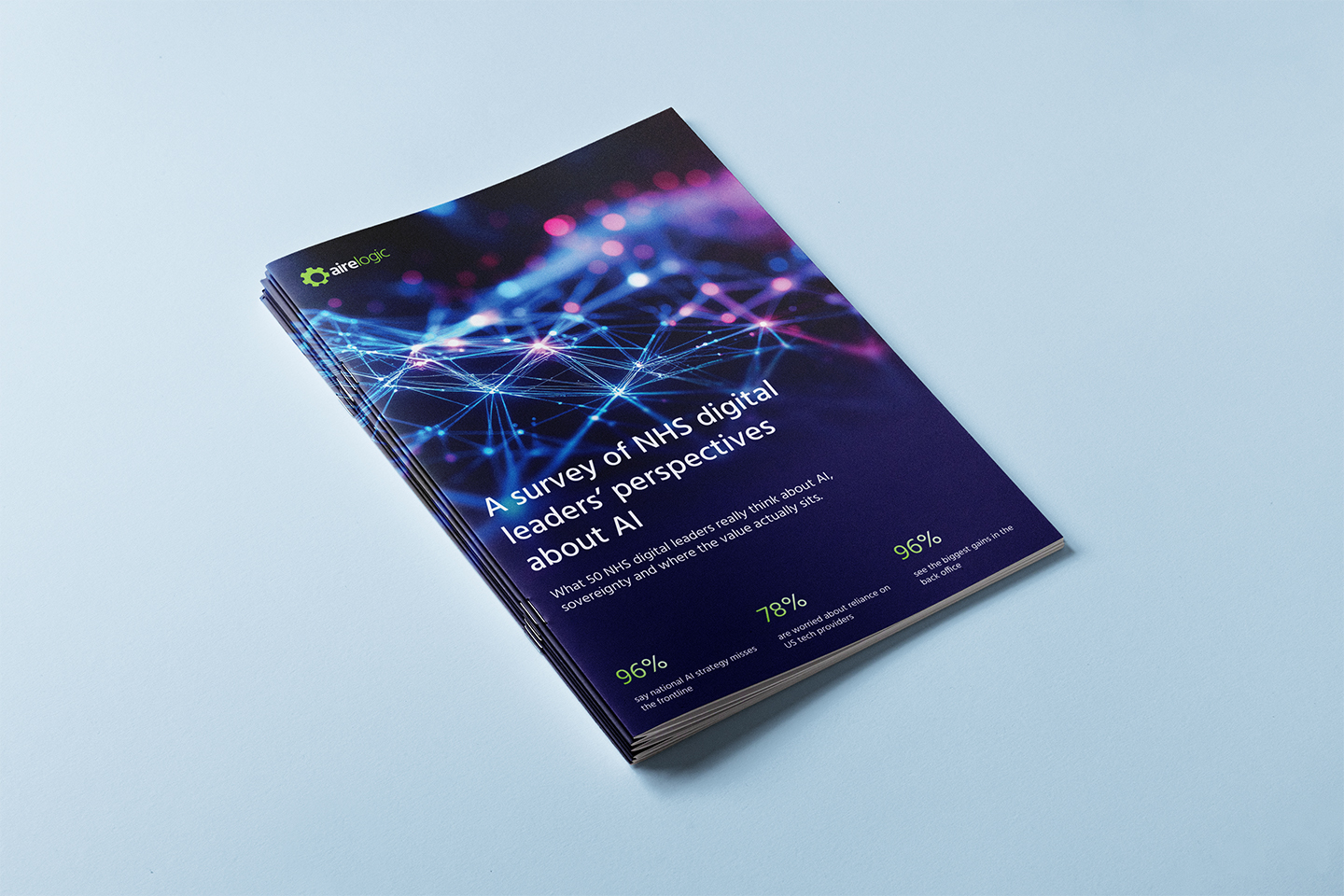 Small stack of A4 reports - NHS digital leaders report on Ai 