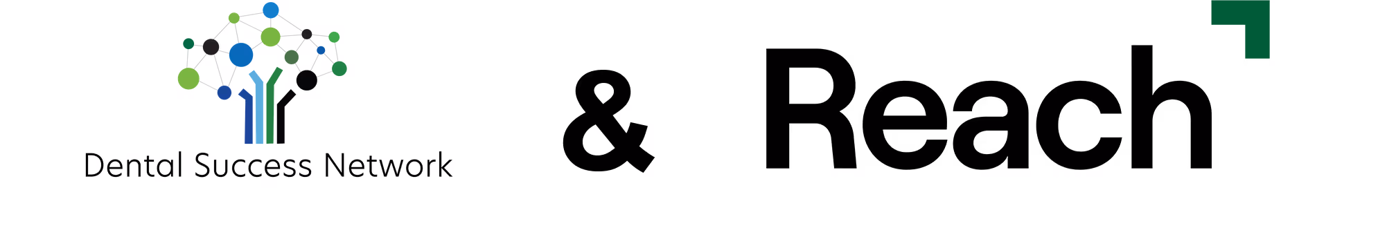 Dental Success Network logo with abstract tree of circles and connecting lines alongside a large ampersand and the Align Technology logo.