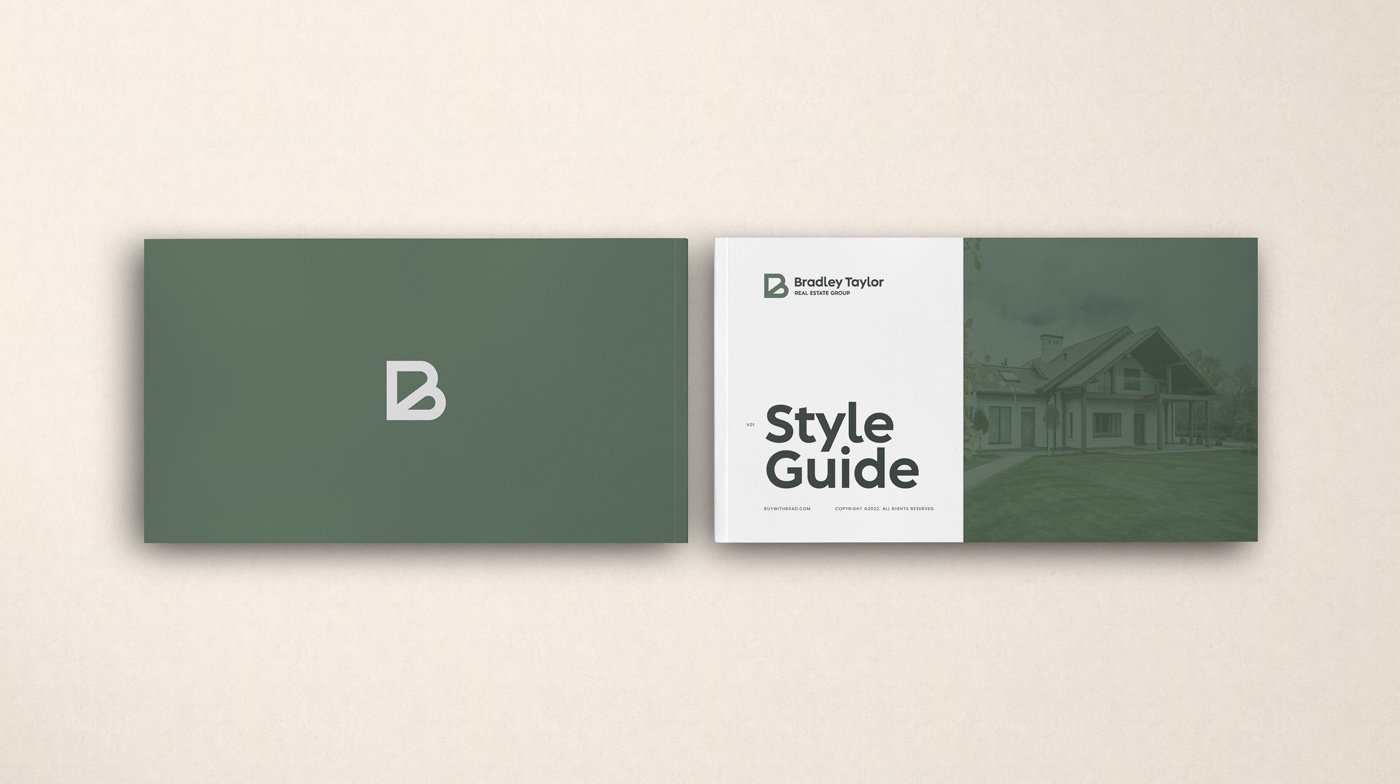 Front and back cover of the Bradley Taylor style guide.
