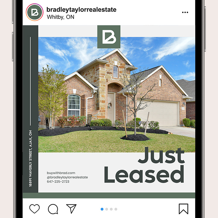Instagram graphic created for Bradley Taylor.
