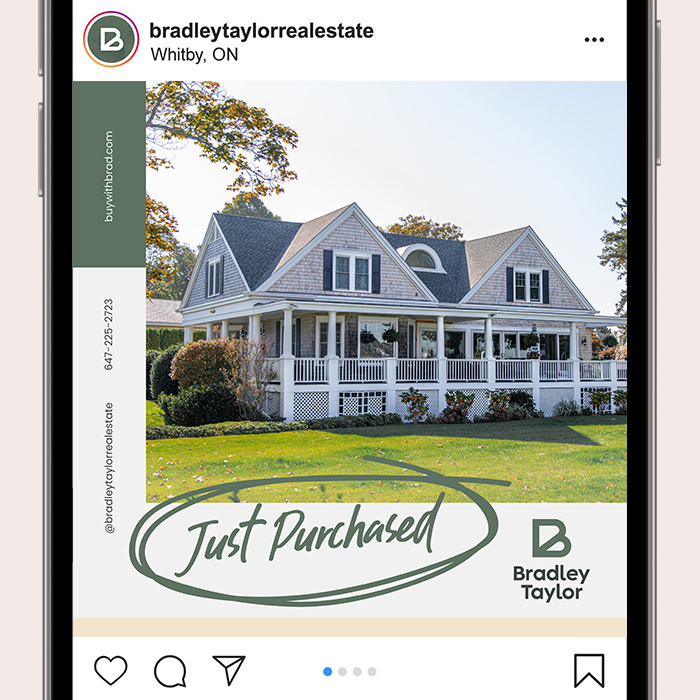 Instagram graphic created for Bradley Taylor.