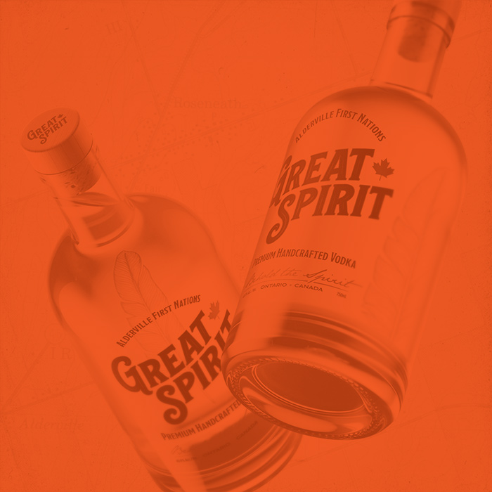 Two Great Spirit bottles hovering in mid-air.