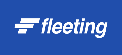 Fleeting logo on dark background