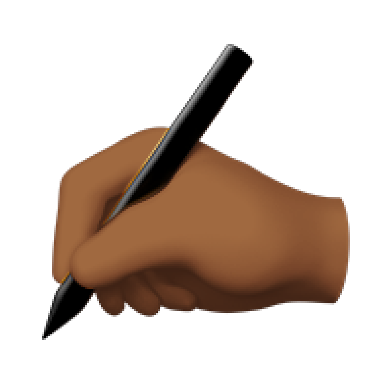 A pencil writing emoji