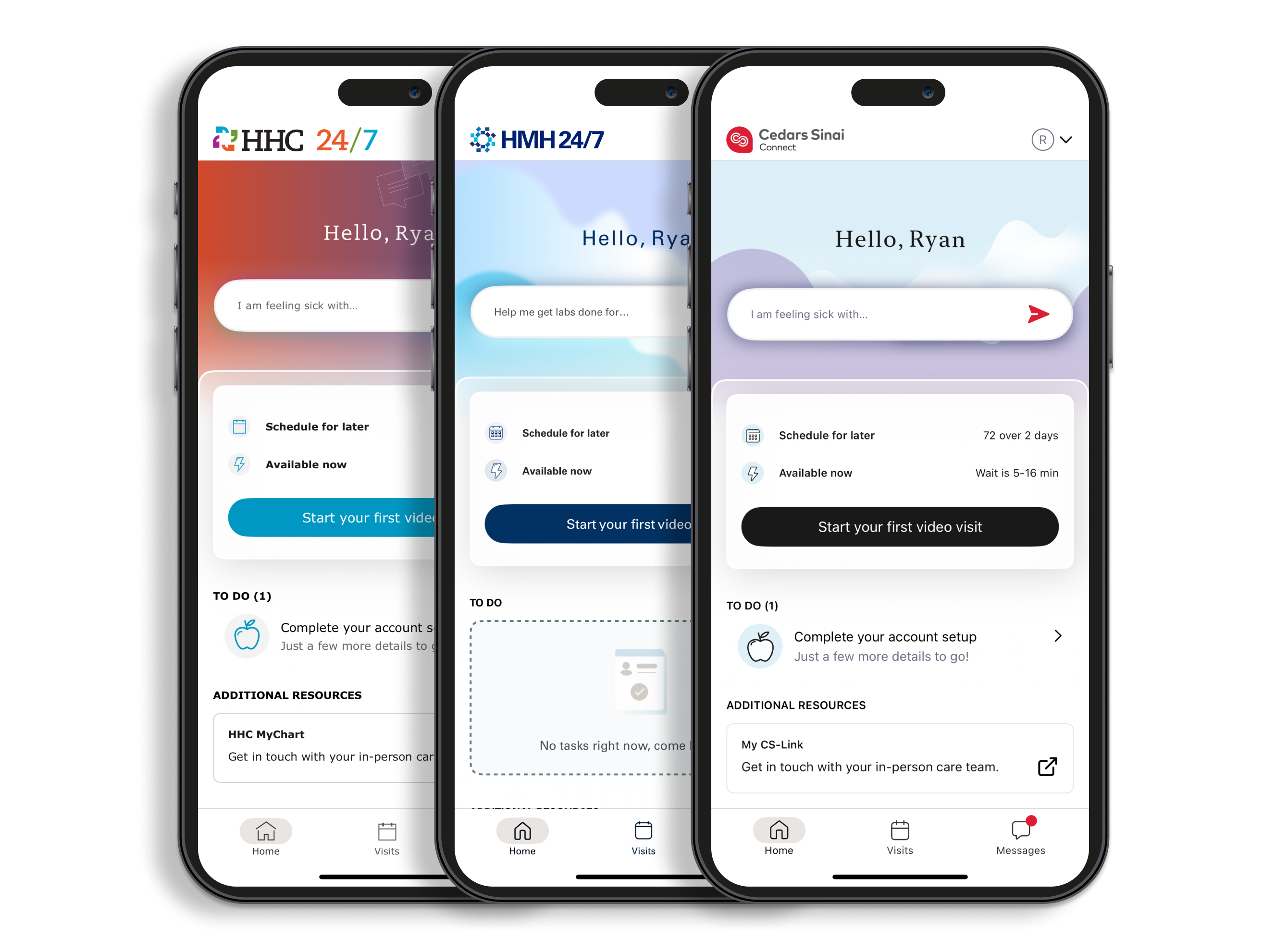 K Health homepage for HHC, HMH, and CS Connect