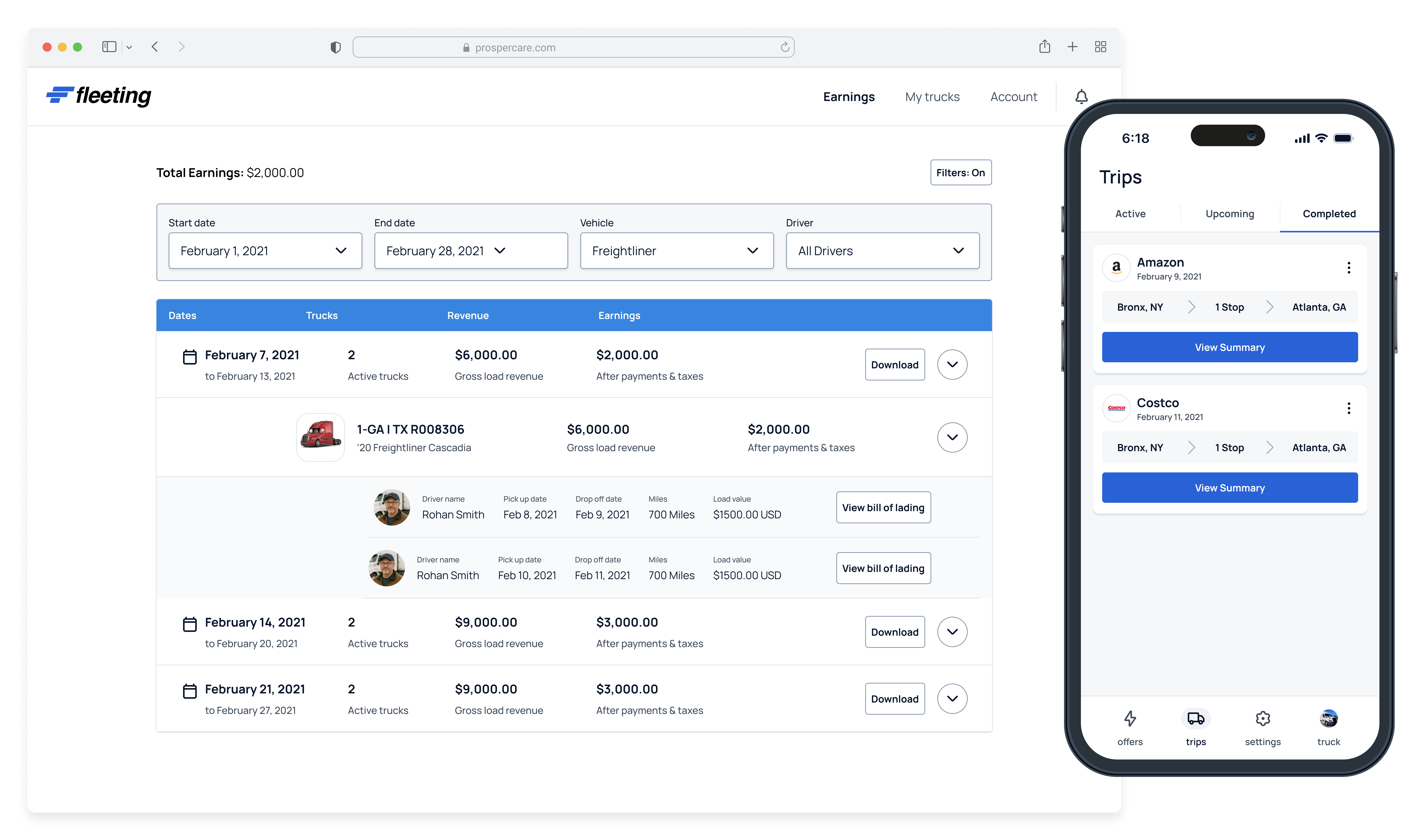 Proposal for Fleeting Dashboard