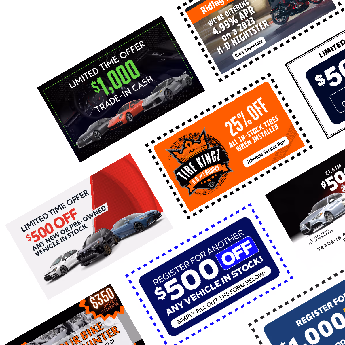 Custom automotive pop-up offers designed to capture more dealership leads