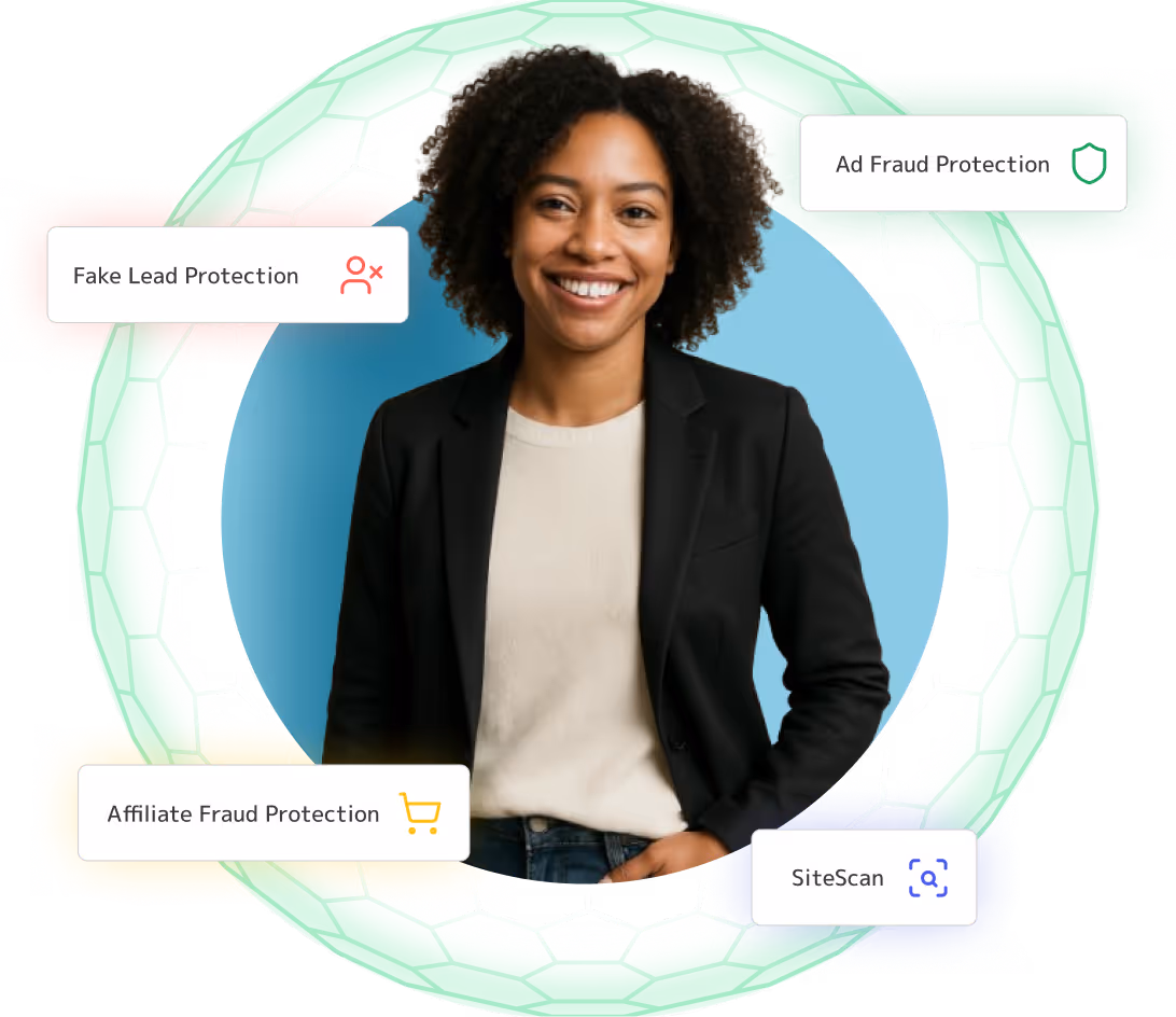new version of hero image of marketer with SAF product names