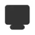 Black computer monitor icon with rounded corners.