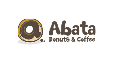 Abata Donuts & Coffee logo featuring a stylized donut shaped like the letter 'a'.
