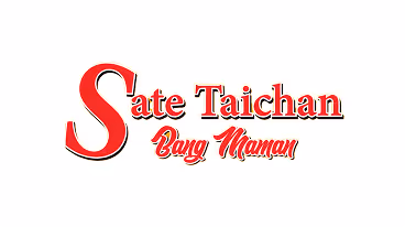 Logo with the text 'Sate Taichan Bang Maman' in red and black font on a white background.