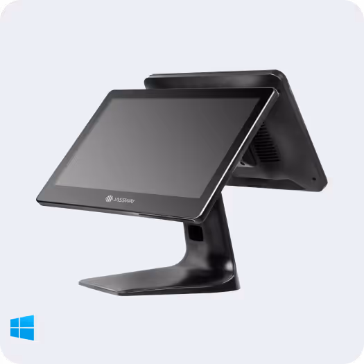 a situation about cafe owner, a tablet about cafe order, and a family lunch
