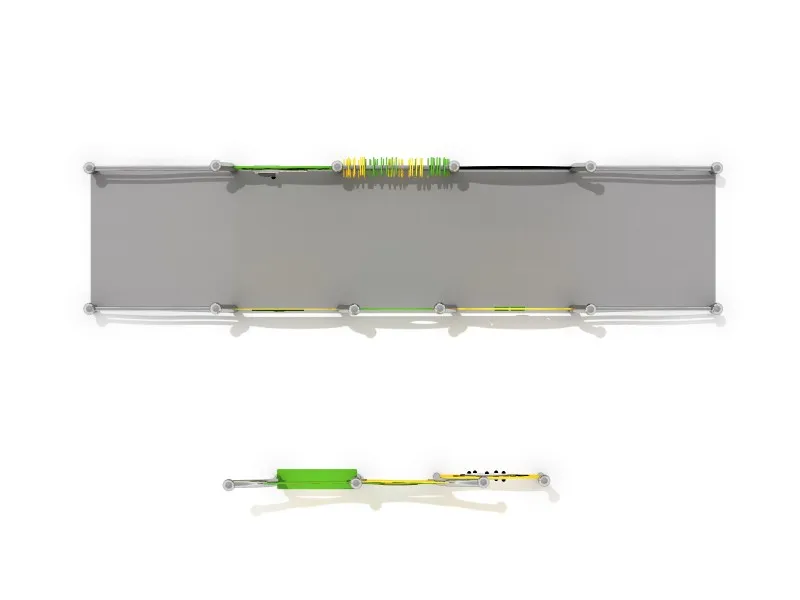Inclusive stainless steel musical play set with colourful sensory panels accessible for wheelchair users.