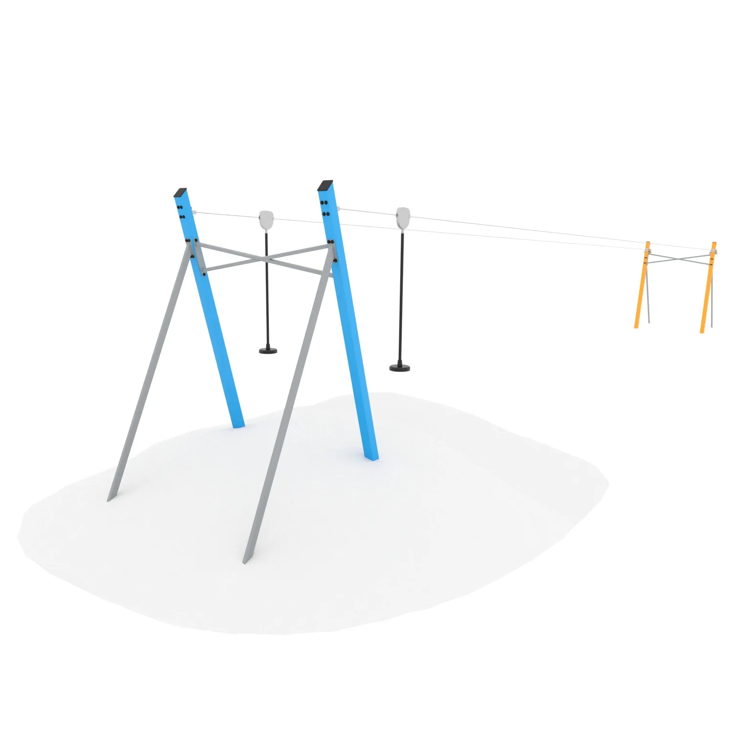 Double Steel Zipline – 25m Twin Cableway