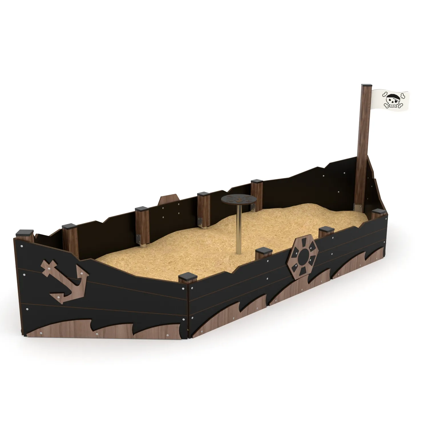 Pirate Ship Sandpit – Themed Playground Sand Play Boat in Durable HDPE for Schools, Nurseries & Parks