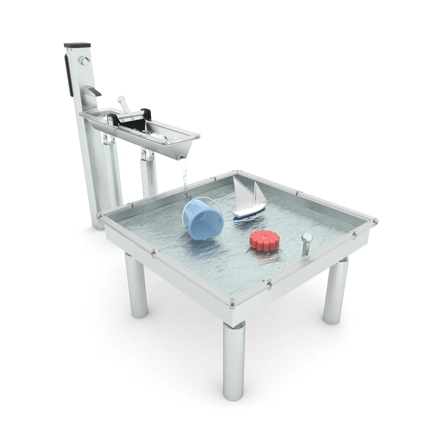 Stainless Steel Water Play Table with Pump & Pour System
