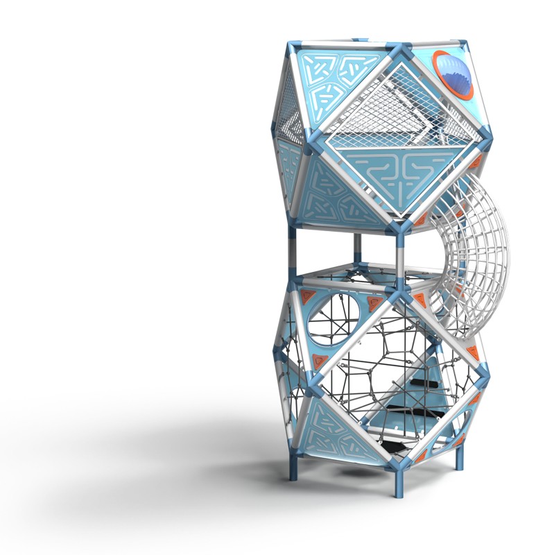 Spherical space playground climbing structure for schools