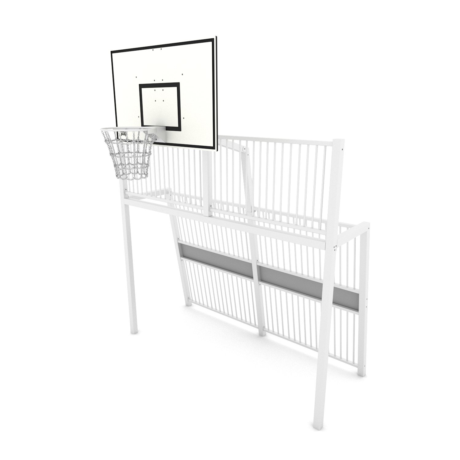 Basketball Goal End with Rebound Fence | Commercial Sports Court Equipment UK
