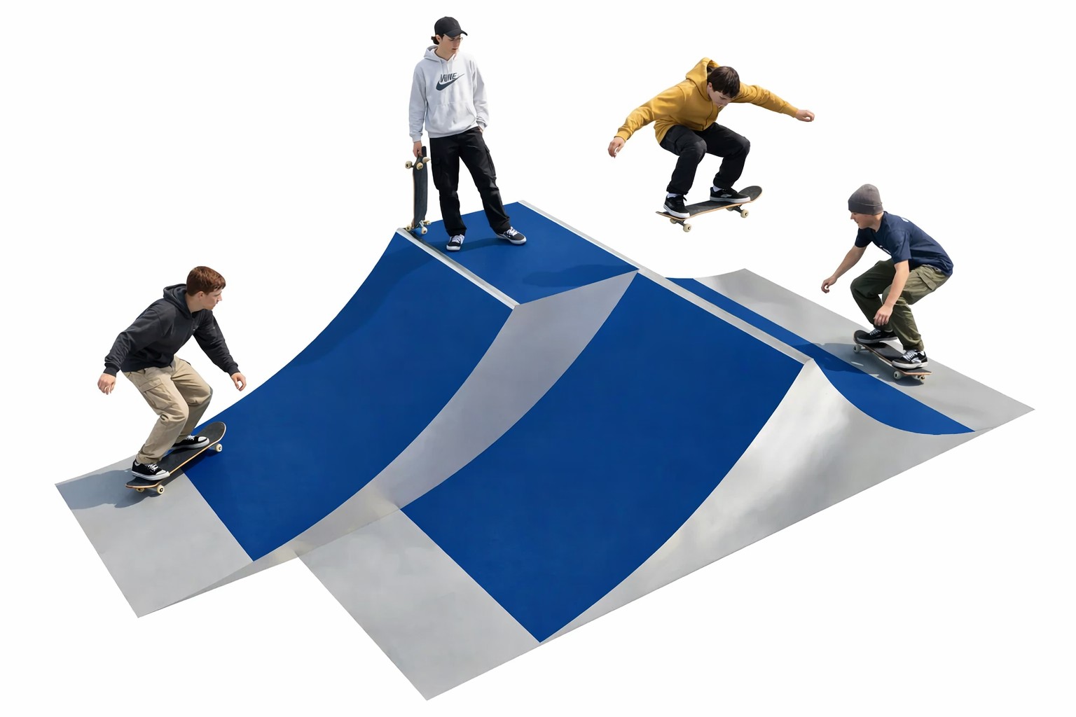 Double Spine Ramp | Skatepark Transition Ramp Equipment UK
