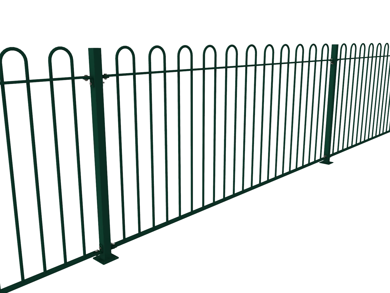 Playground Bow Top Fencing for Schools, Parks & Public Play Areas | Play-Grade Steel Fencing