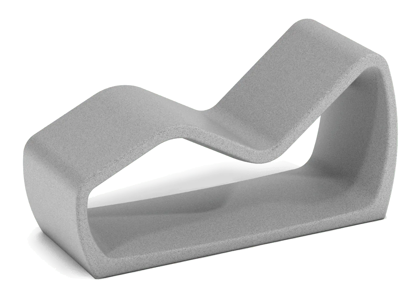 Architectural Concrete Wave Bench | Contemporary Public Realm Concrete Seating