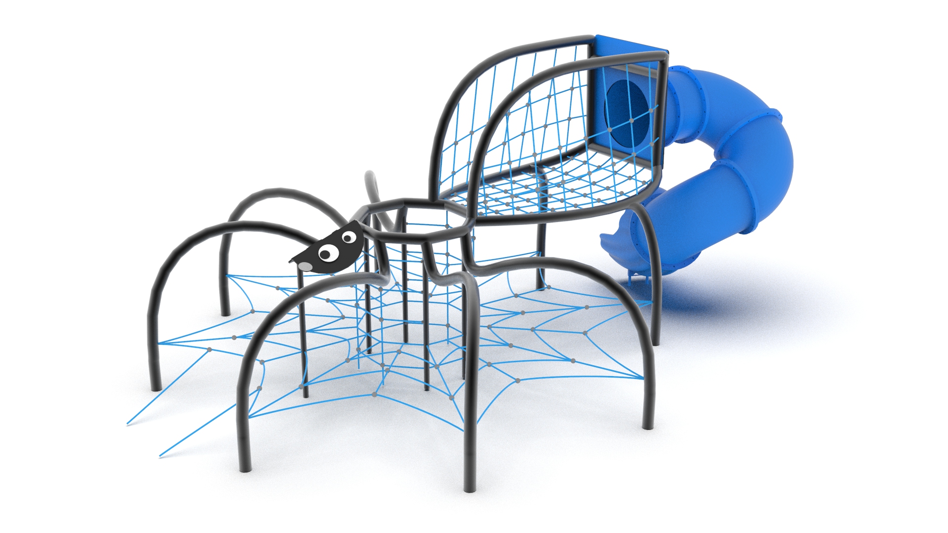 Large spider-themed play structure designed for schools, parks and community playgrounds.