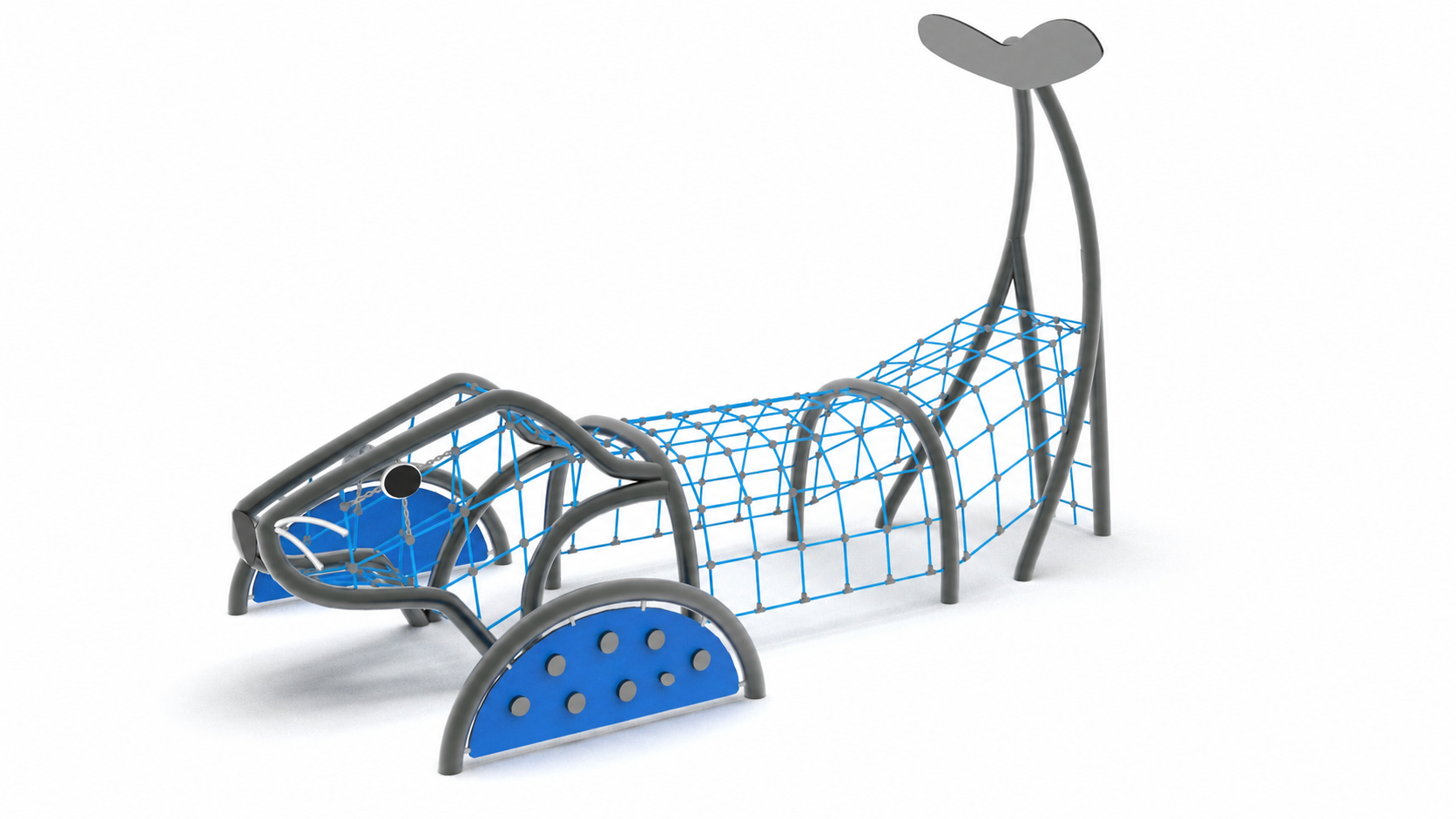 Whale-Themed Playground Climbing Frame with Rope Nets | Commercial Adventure Playground Equipment for Schools & Parks
