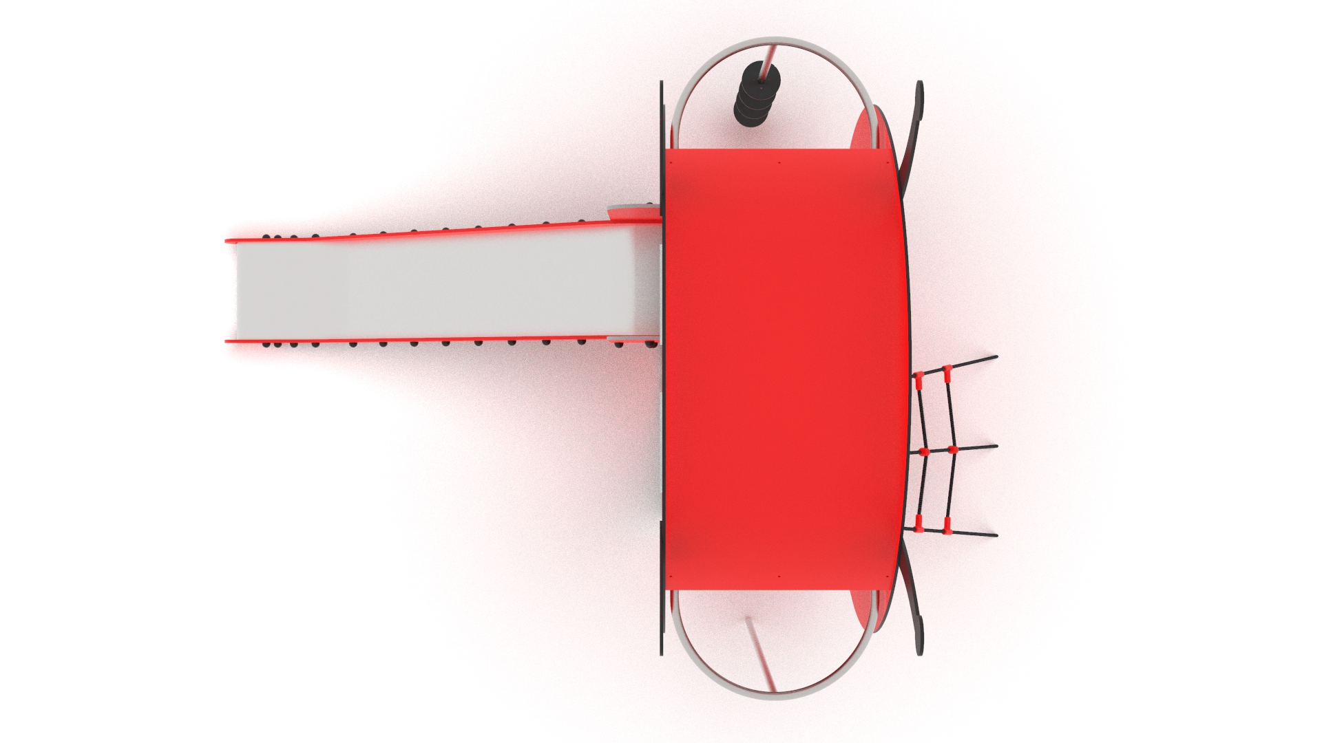 EYFS playground climbing frame with colourful ladybird design and integrated slide.