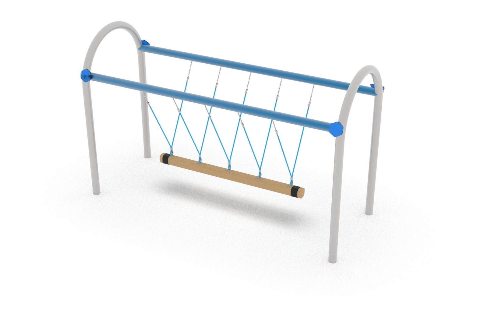 Goliath III rope balance swing on a steel arch frame for commercial playgrounds