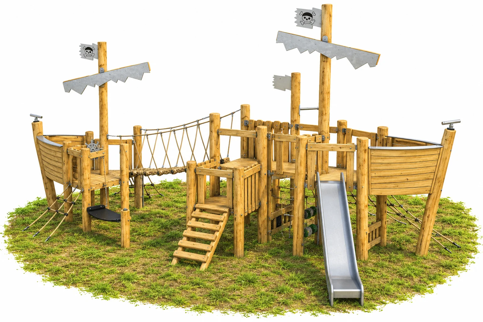 Robinia Pirate Ship Playground Climbing Frame