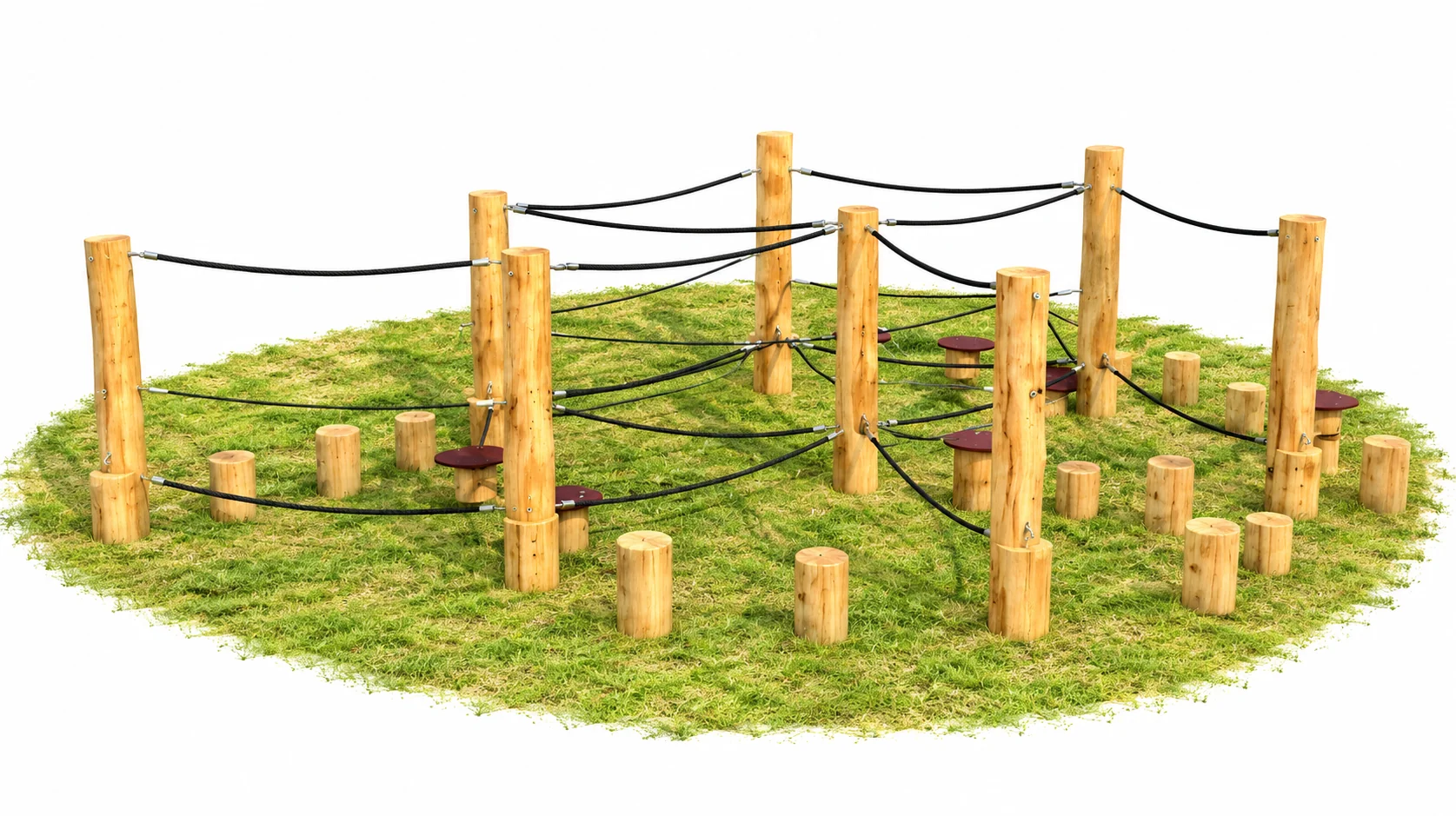 Robinia Post Forest Rope Balance Trail – Balance Ropes & Stepping Stumps for Ages 1+