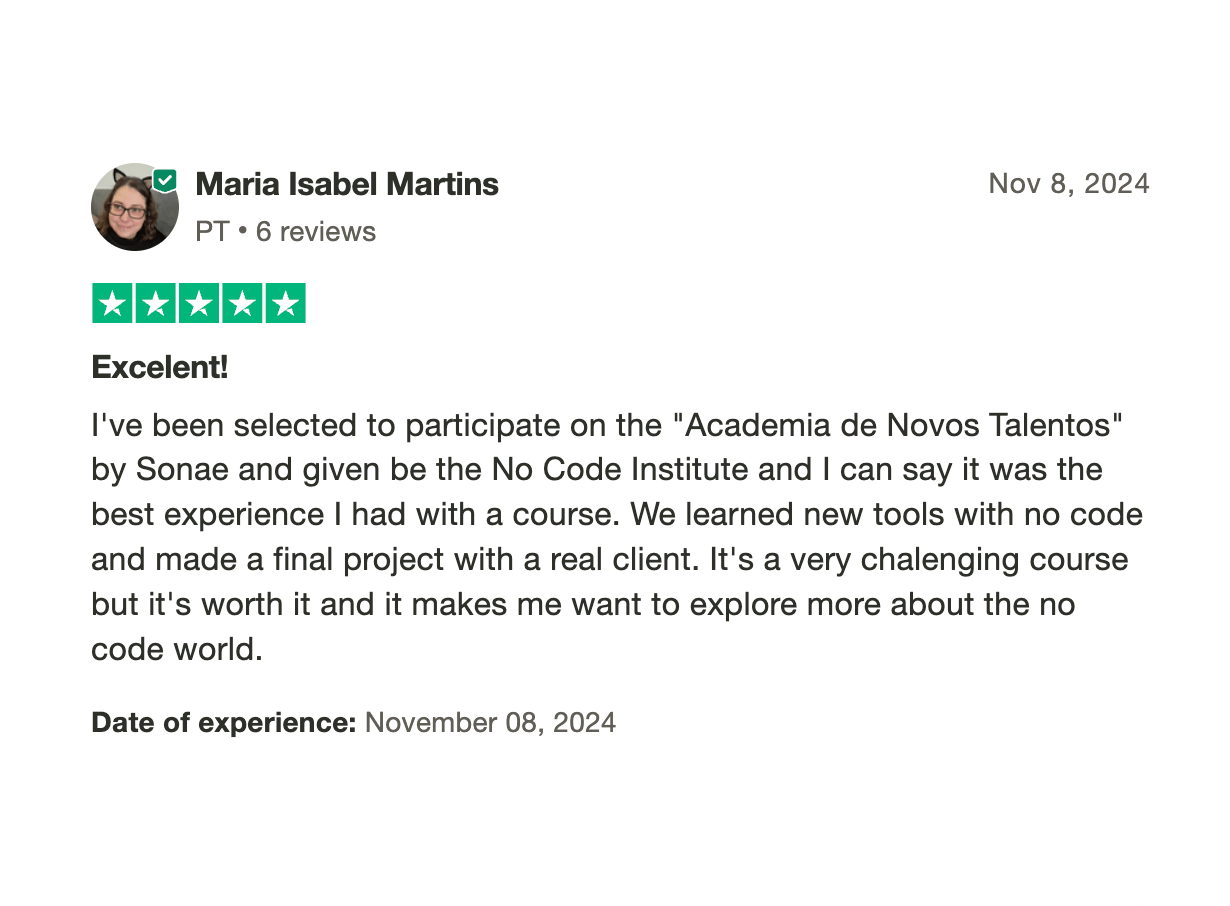 Testimonial Maria Isabel Martins