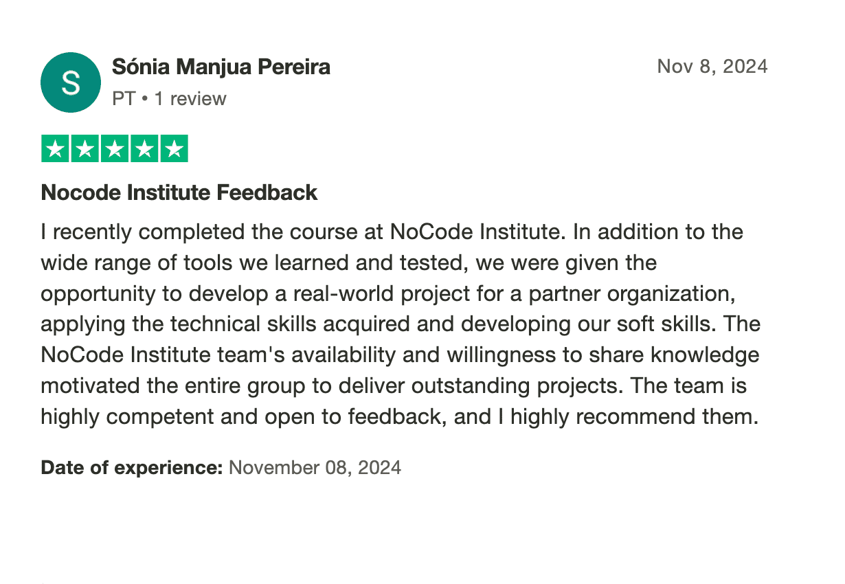 Testimonial  Sónia Pereira