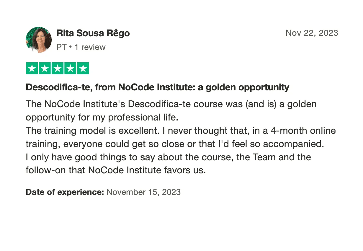 Testimonial Rita Rego