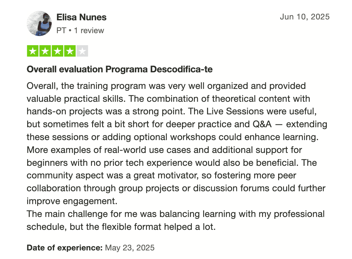 Testimonial Elisa Nunes