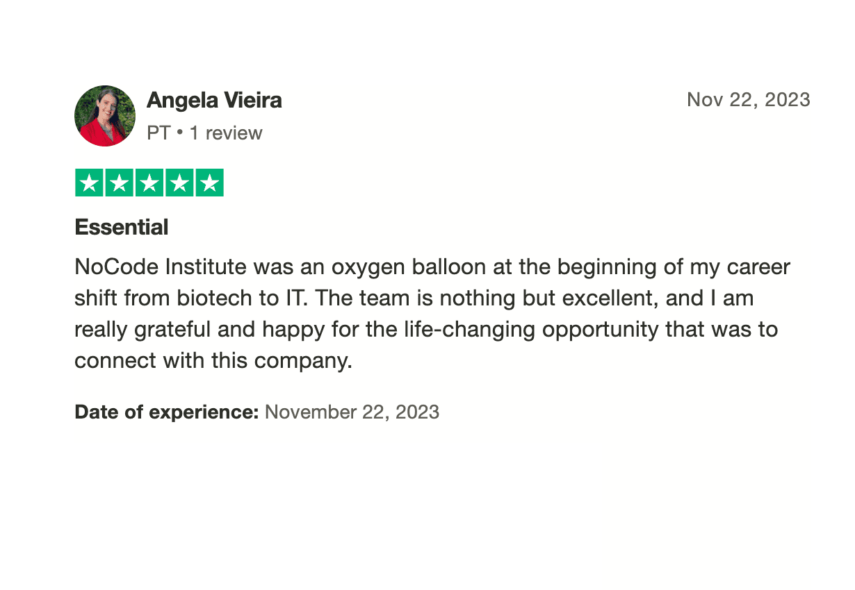 Testimonial Angela Vieira