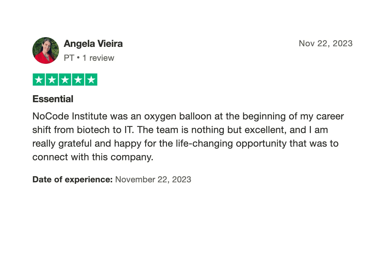 Testimonial Angela Vieira